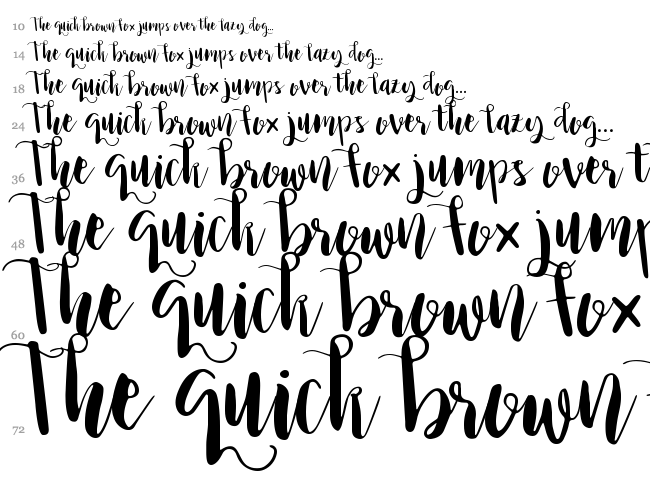 Princess Ivy font waterfall